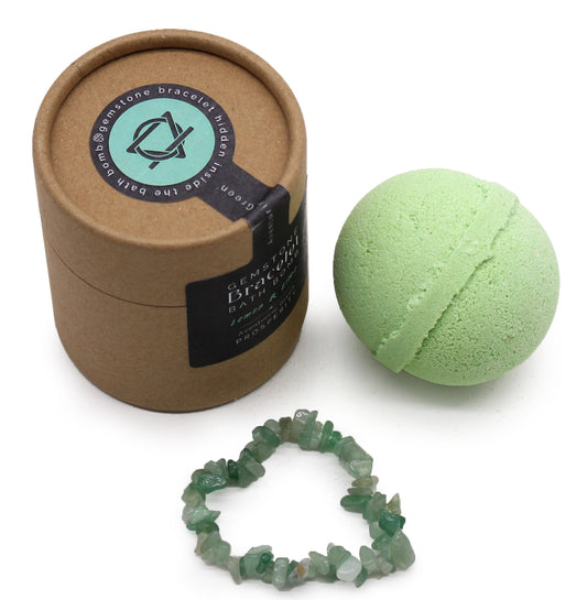 Green Aventurine Gem Bracelet Bath Bomb